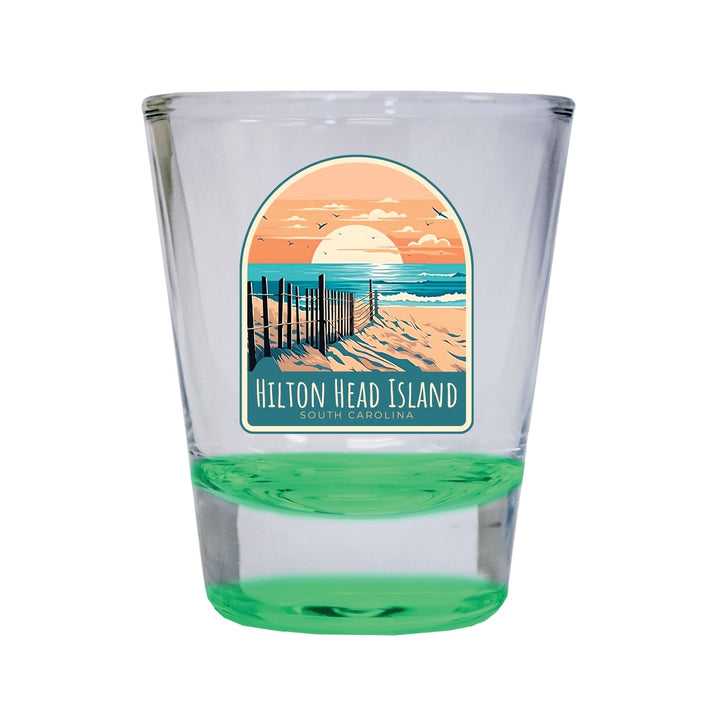 Hilton Head Island Souvenir 1.5 Ounce Shot Glass Round Image 3