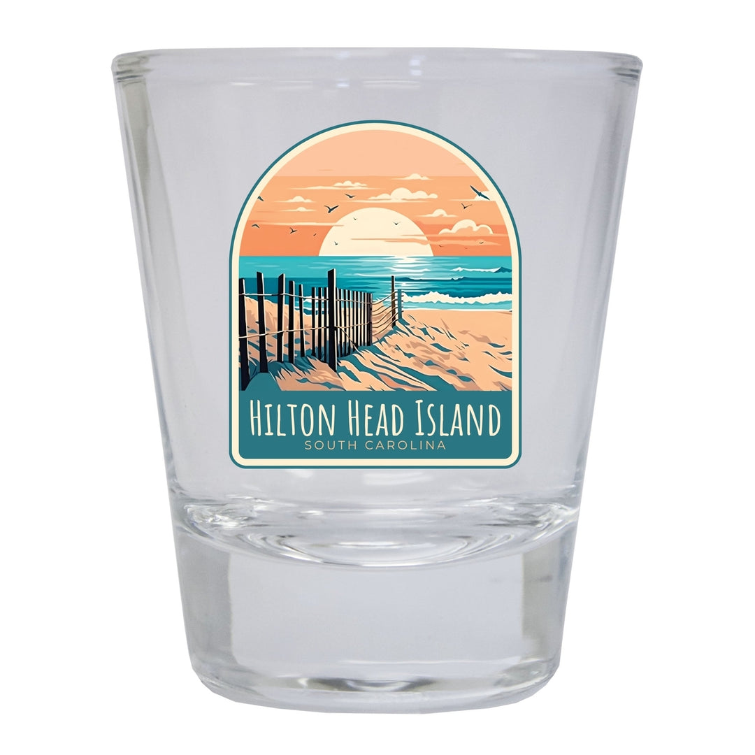 Hilton Head Island Souvenir 1.5 Ounce Shot Glass Round Image 4