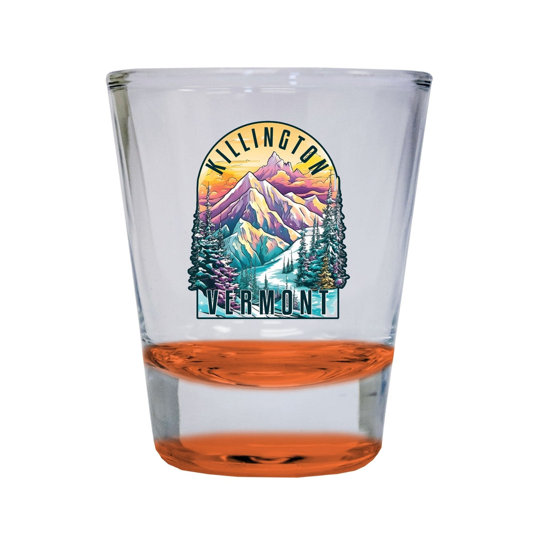 Killington Vermont Souvenir 1.5 Ounce Shot Glass Round Image 2