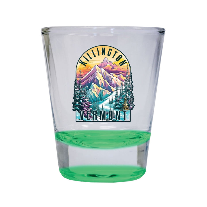 Killington Vermont Souvenir 1.5 Ounce Shot Glass Round Image 3