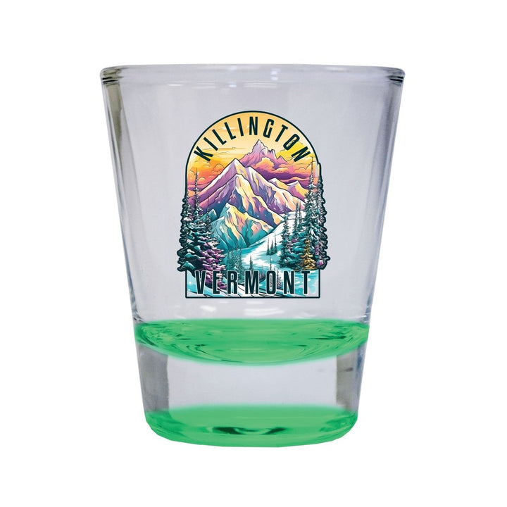 Killington Vermont Souvenir 1.5 Ounce Shot Glass Round Image 1