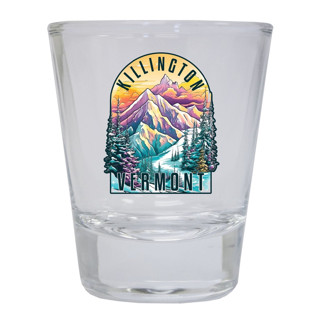 Killington Vermont Souvenir 1.5 Ounce Shot Glass Round Image 4