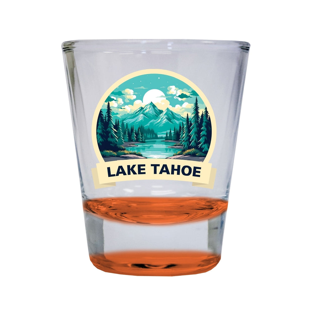 Lake Tahoe California Souvenir 1.5 Ounce Shot Glass Round Image 2