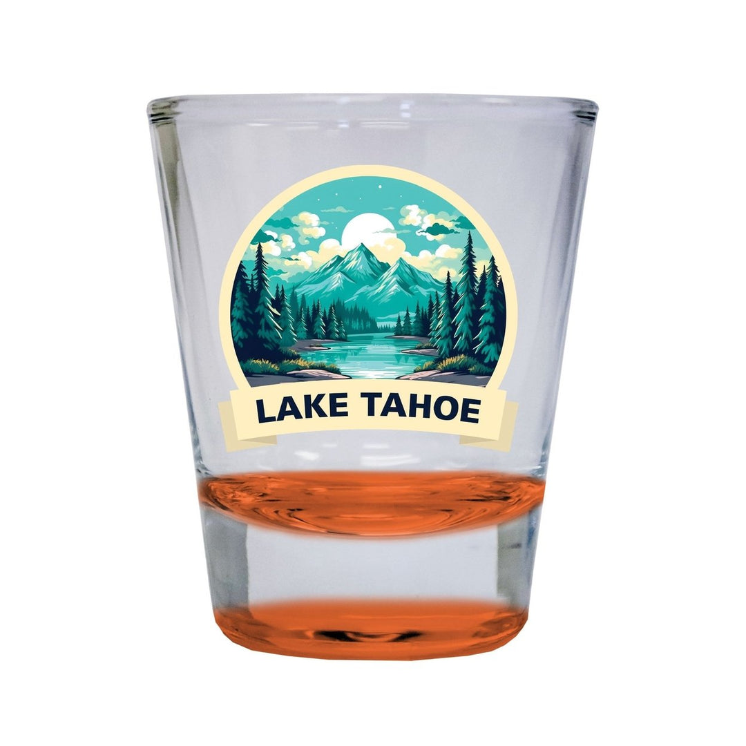 Lake Tahoe California Souvenir 1.5 Ounce Shot Glass Round Image 1