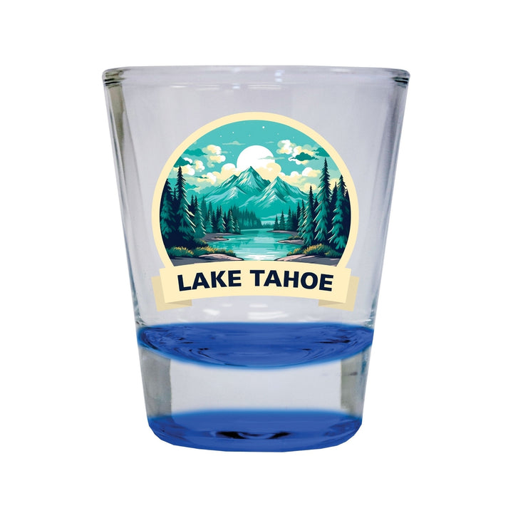 Lake Tahoe California Souvenir 1.5 Ounce Shot Glass Round Image 4