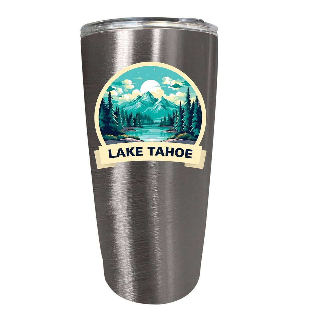 Lake Tahoe California Souvenir 16 oz Stainless Steel Insulated Tumbler Image 1