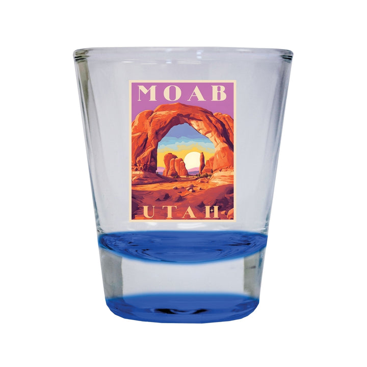 Moab Utah Souvenir 1.5 Ounce Shot Glass Round Image 4