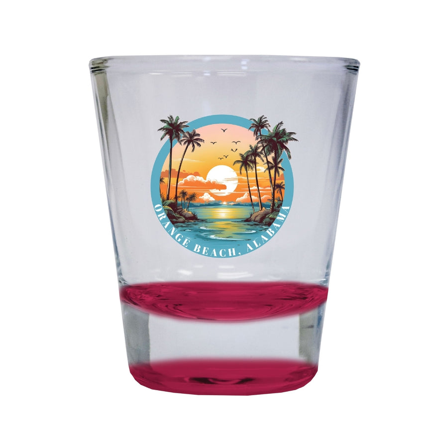 Orange Beach Alabama Souvenir 1.5 Ounce Shot Glass Round Image 1