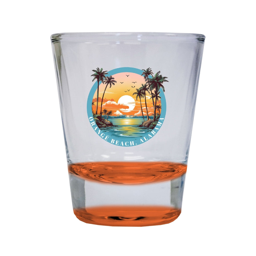 Orange Beach Alabama Souvenir 1.5 Ounce Shot Glass Round Image 2