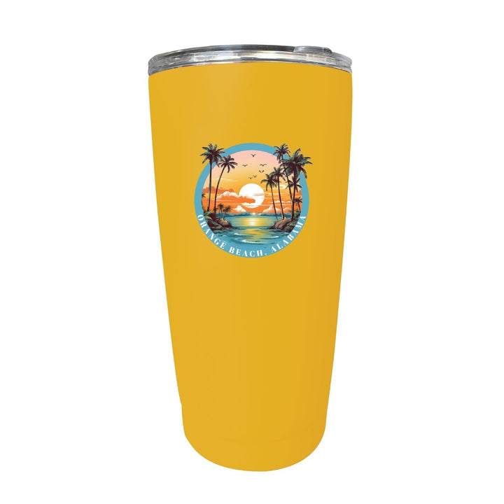 Orange Beach Alabama Souvenir 16 oz Stainless Steel Insulated Tumbler Image 1