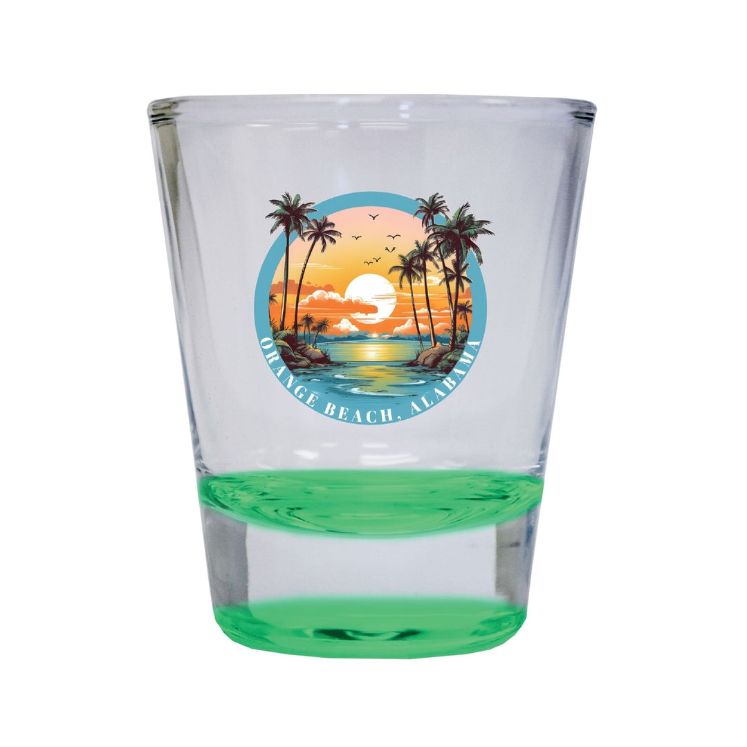 Orange Beach Alabama Souvenir 1.5 Ounce Shot Glass Round Image 3