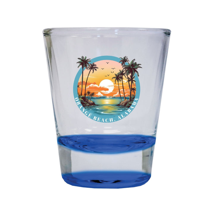 Orange Beach Alabama Souvenir 1.5 Ounce Shot Glass Round Image 4