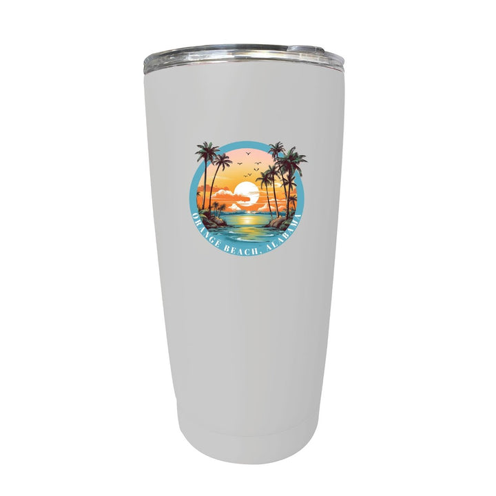 Orange Beach Alabama Souvenir 16 oz Stainless Steel Insulated Tumbler Image 1