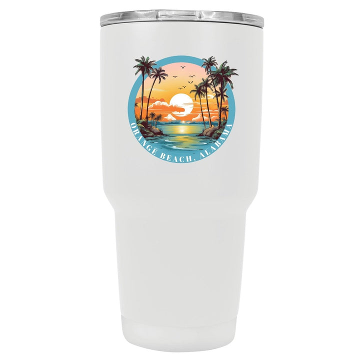 Orange Beach Alabama Souvenir 24 oz Insulated Stainless Steel Tumbler Seafoam Image 1