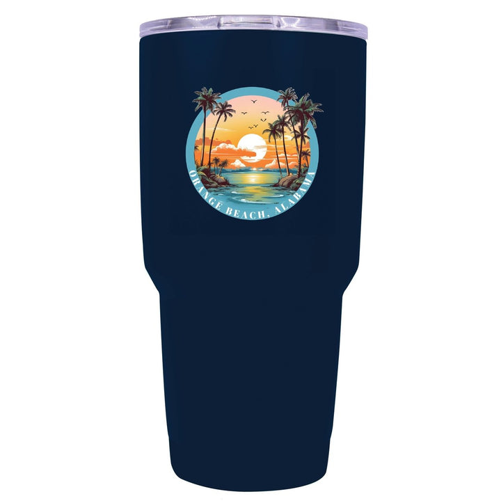 Orange Beach Alabama Souvenir 24 oz Insulated Stainless Steel Tumbler Seafoam Image 1