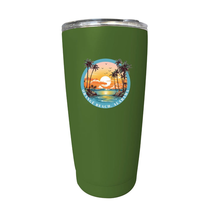 Orange Beach Alabama Souvenir 16 oz Stainless Steel Insulated Tumbler Image 1