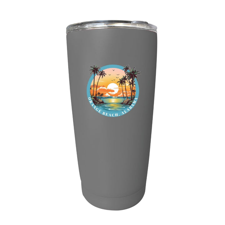 Orange Beach Alabama Souvenir 16 oz Stainless Steel Insulated Tumbler Image 1