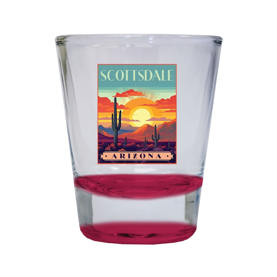 Scottsdale Arizona Souvenir 1.5 Ounce Shot Glass Round Image 1