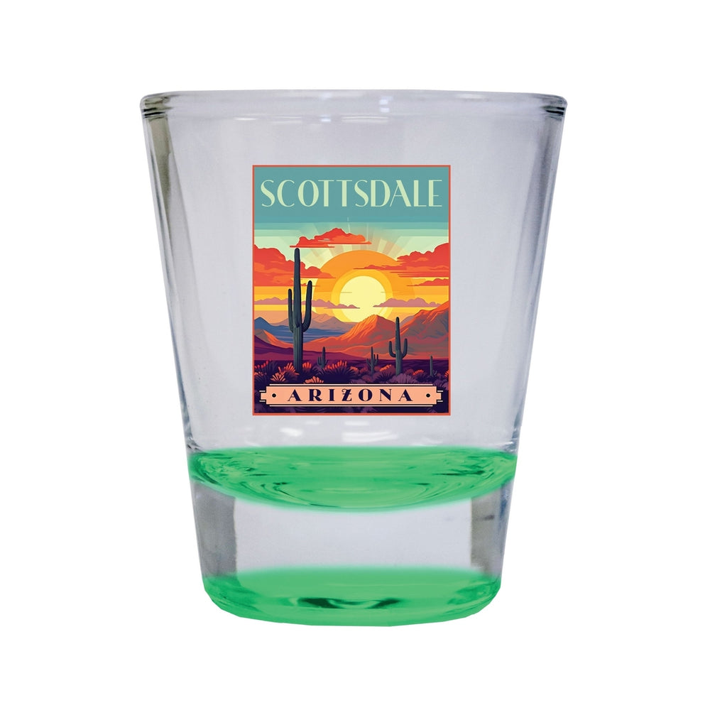 Scottsdale Arizona Souvenir 1.5 Ounce Shot Glass Round Image 2