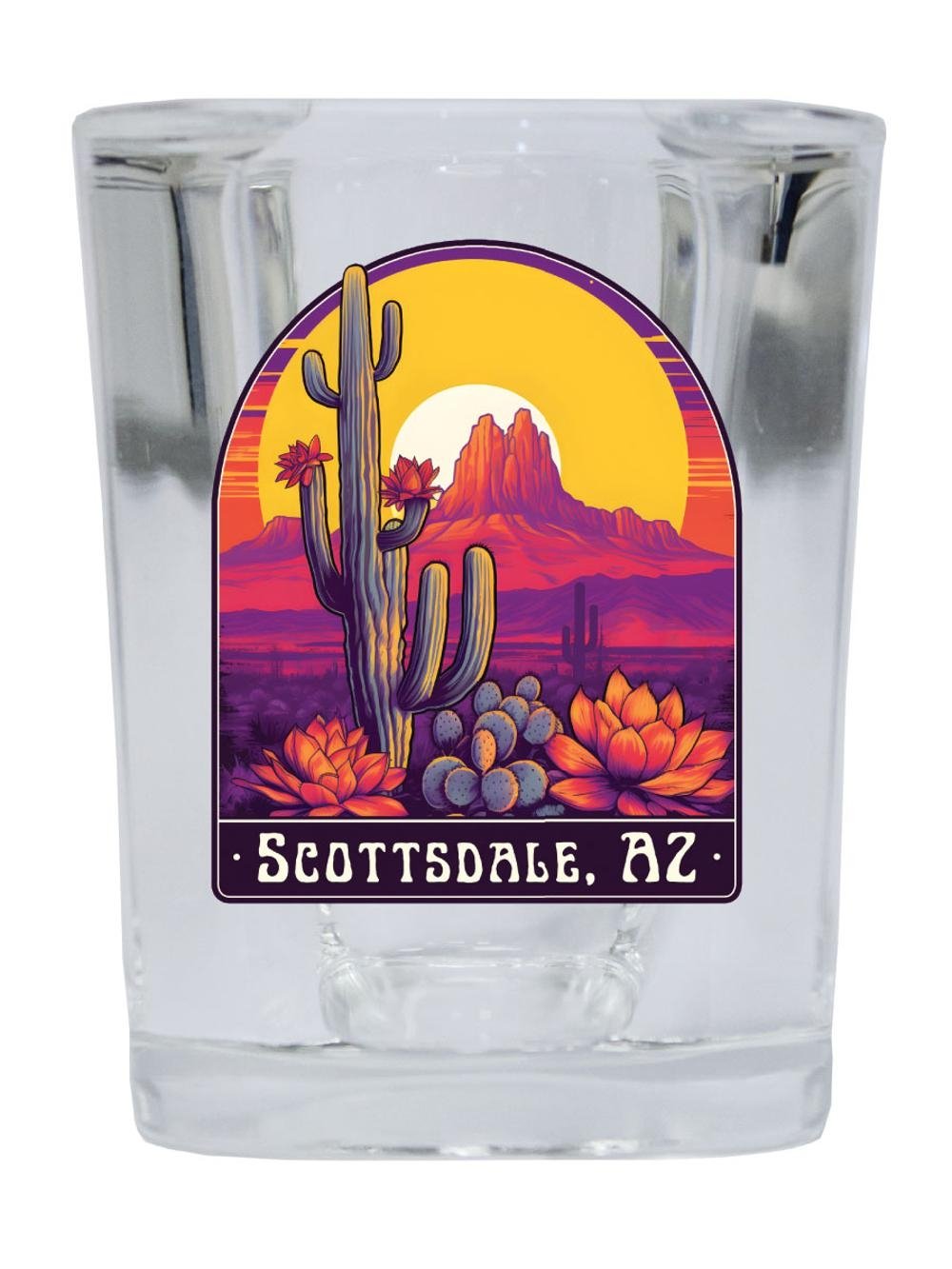 Scottsdale Arizona Souvenir 2.5 Ounce Shot Glass Square Image 1