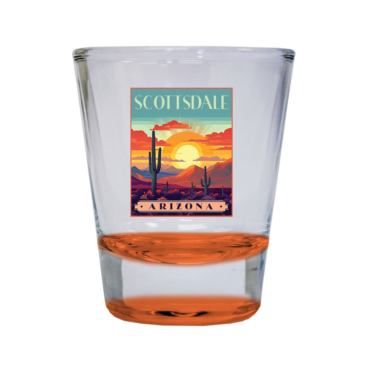 Scottsdale Arizona Souvenir 1.5 Ounce Shot Glass Round Image 3