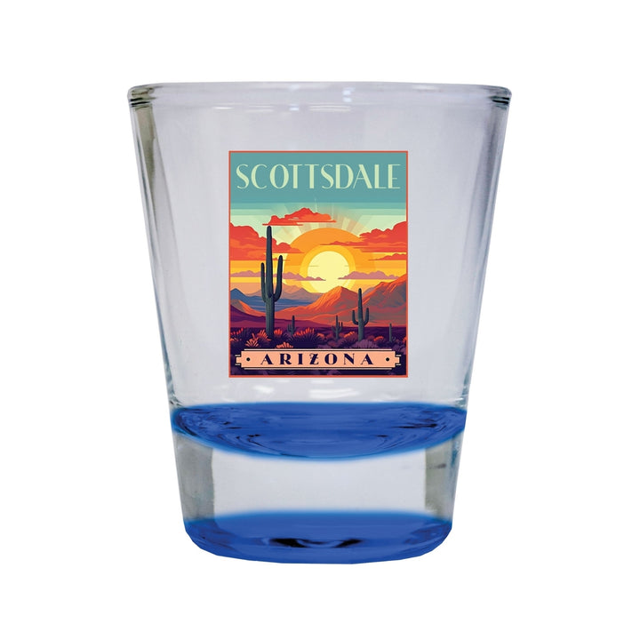 Scottsdale Arizona Souvenir 1.5 Ounce Shot Glass Round Image 4