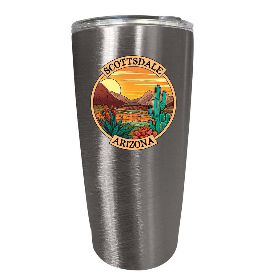 Scottsdale Arizona Souvenir 16 oz Stainless Steel Insulated Tumbler Stainless Steel Image 1