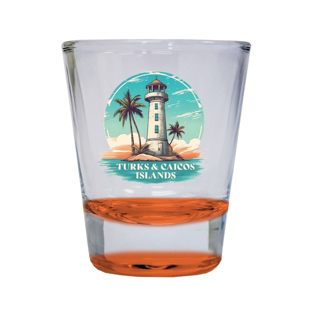 Turks And Caicos Souvenir 1.5 Ounce Shot Glass Round Image 1