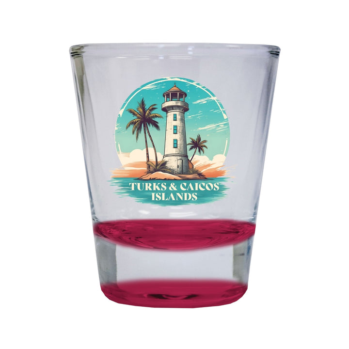 Turks And Caicos Souvenir 1.5 Ounce Shot Glass Round Image 2