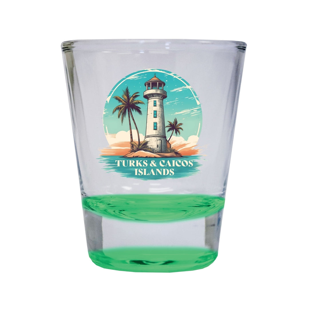 Turks And Caicos Souvenir 1.5 Ounce Shot Glass Round Image 3