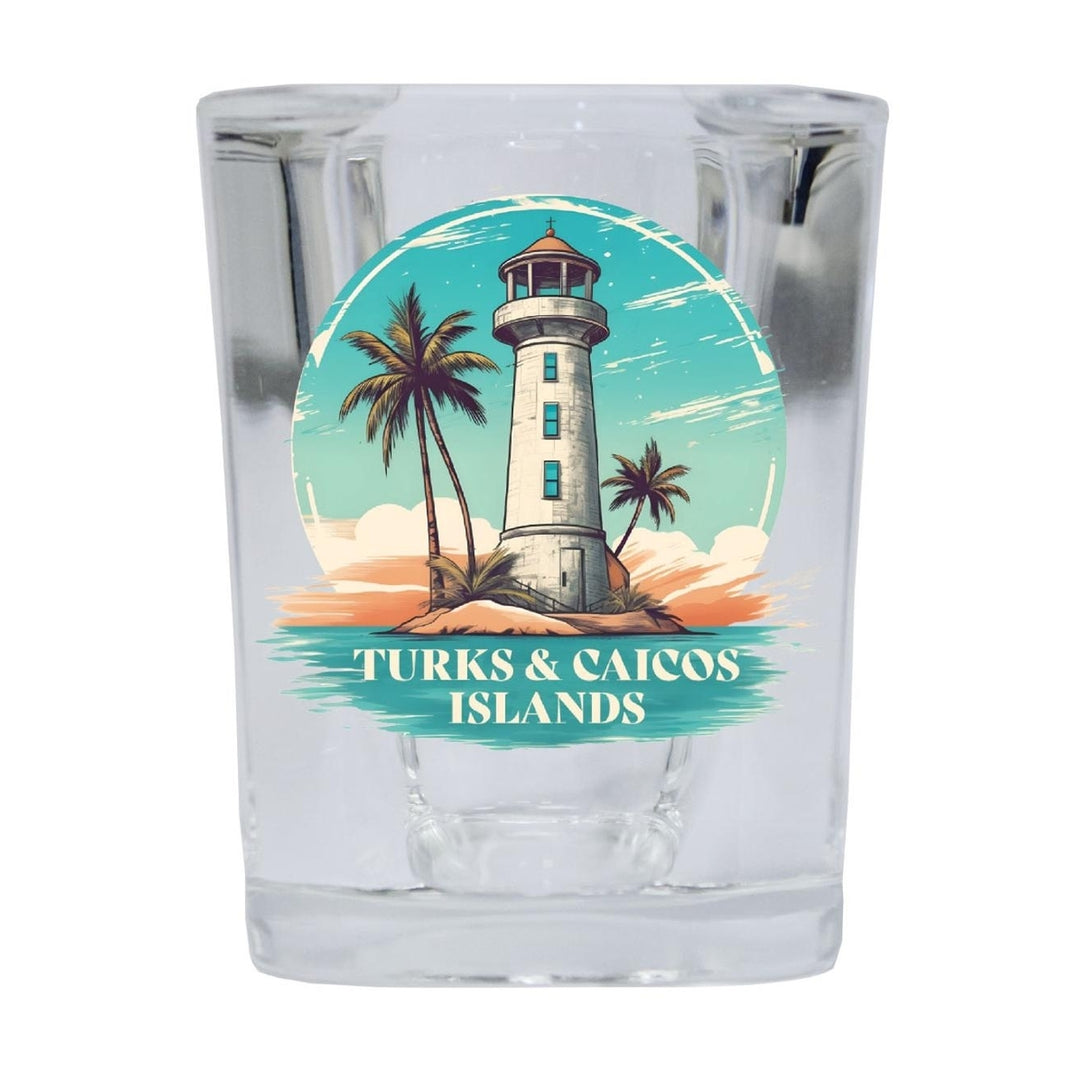 Turks And Caicos Souvenir 2.5 Ounce Shot Glass Square Image 1