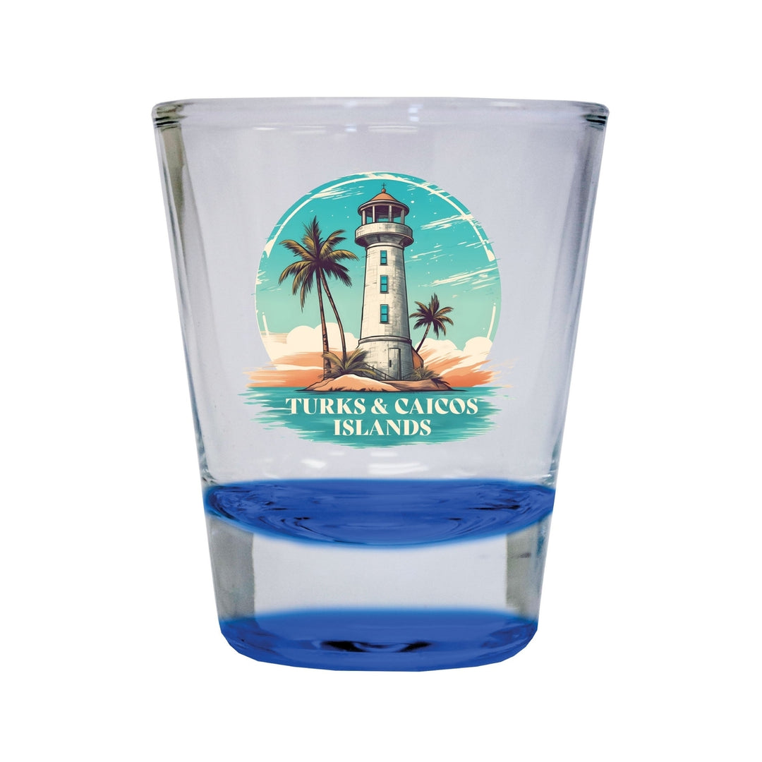 Turks And Caicos Souvenir 1.5 Ounce Shot Glass Round Image 4