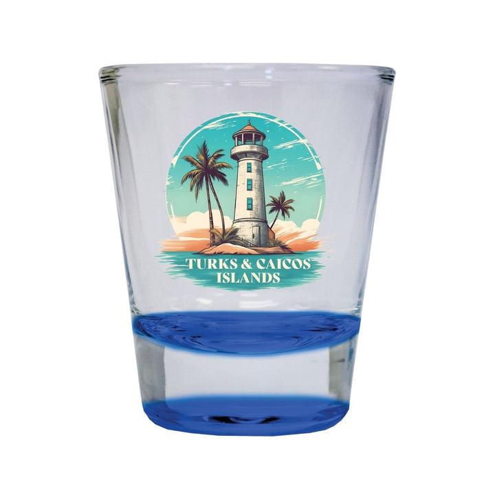 Turks And Caicos Souvenir 1.5 Ounce Shot Glass Round Image 1