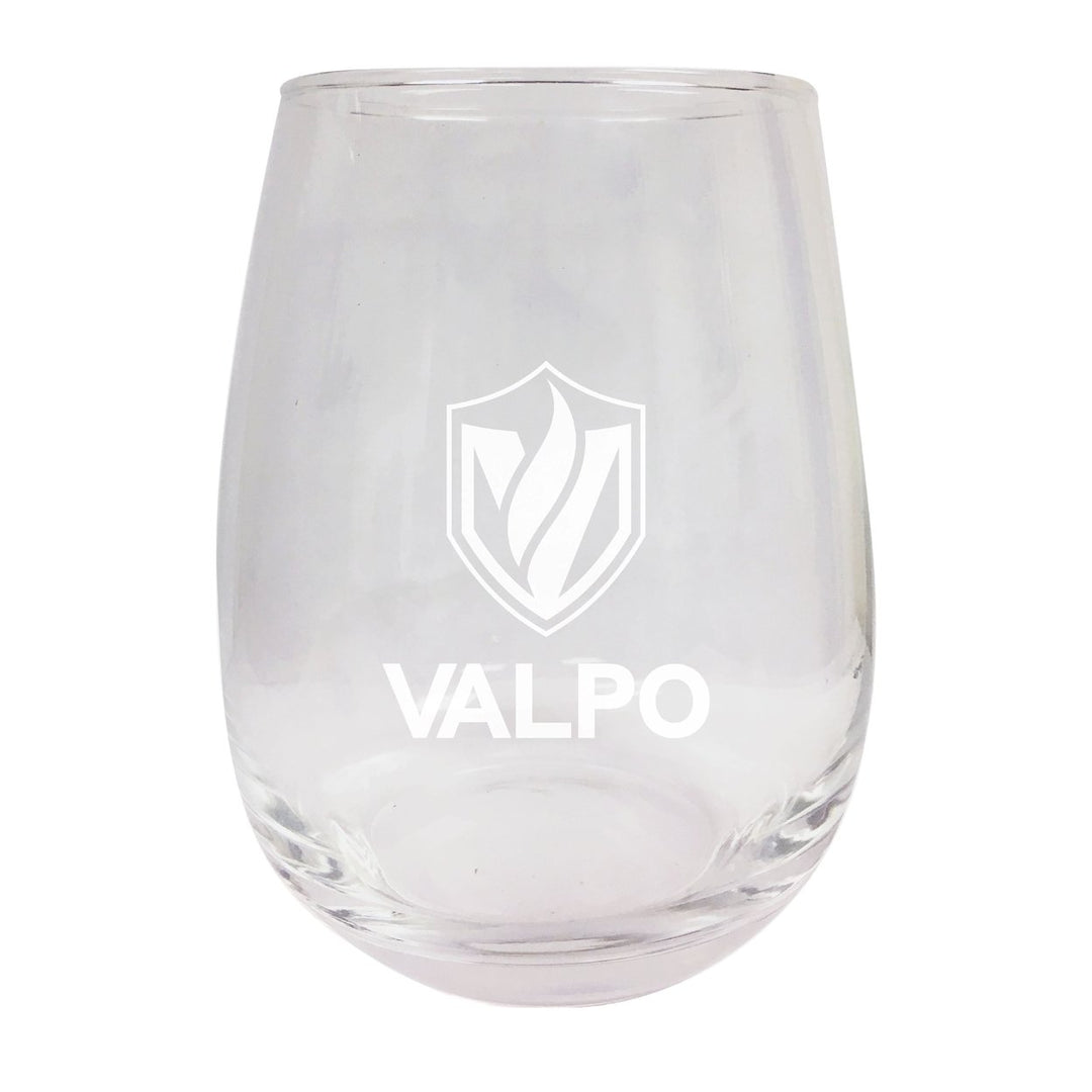 Valparaiso University NCAA 15 oz Laser-Engraved Stemless Wine Glass - Perfect for Alumni and Fans Image 1