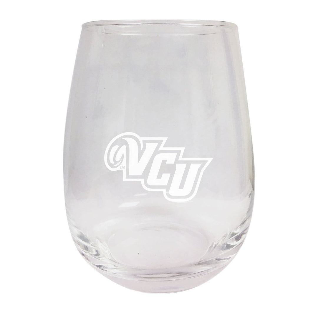 Virginia Commonwealth Etched Stemless Wine Glass Image 1
