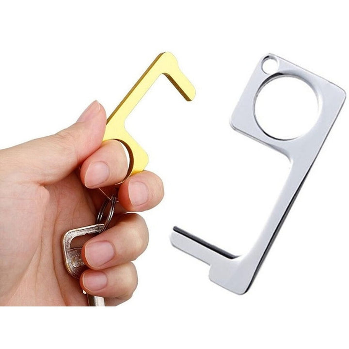 4-Pack Germ Free Key Set Gold Silver Hands-Free Tool for Touchless Access Image 1