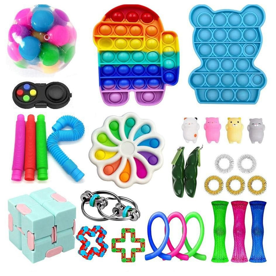 31 Piece Fidget Sensory Toy Set - Stress Relief for Kids and Adults Image 1