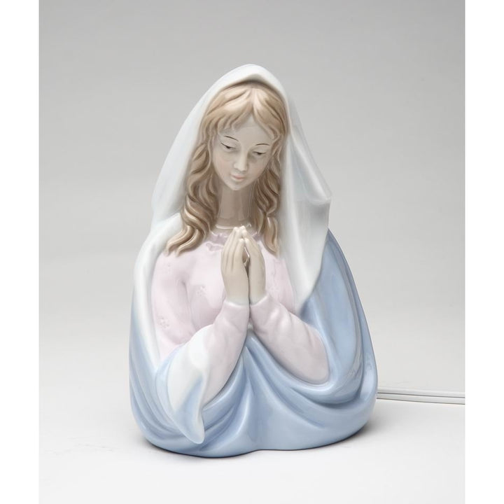 Kevins Gift Shoppe Hand Painted Ceramic Praying Madonna Night Light Image 3