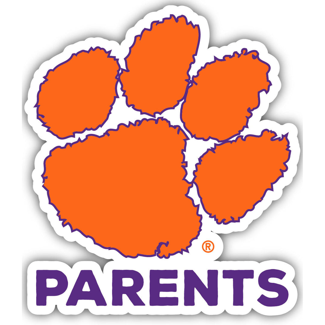 Clemson Tigers 4-Inch Custom Proud Parents NCAA Vinyl Decal Sticker for Fans Students and Alumni Image 1