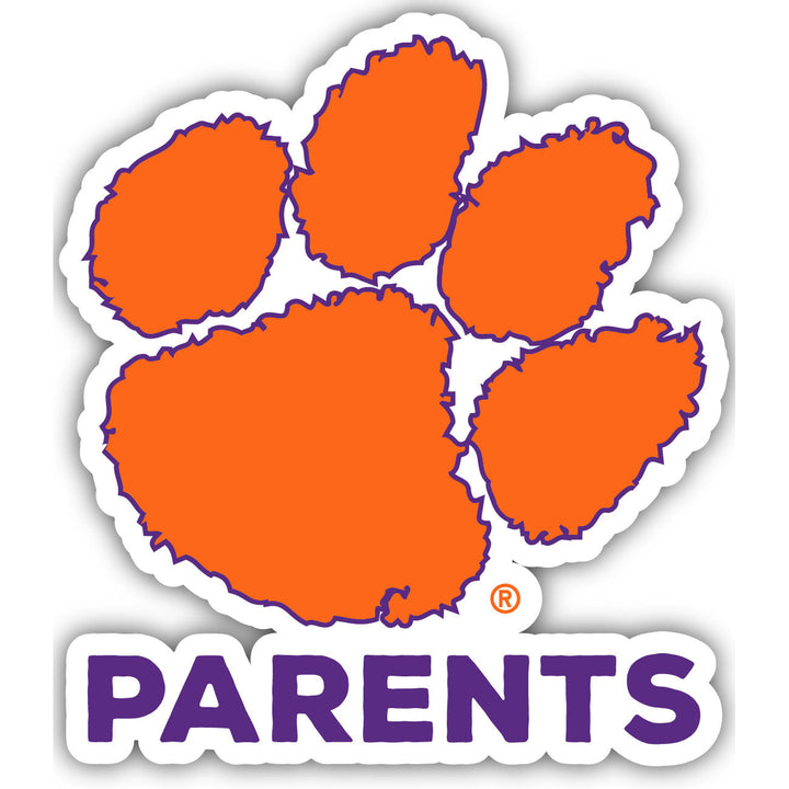 Clemson Tigers 4-Inch Custom Proud Parents NCAA Vinyl Decal Sticker for Fans Students and Alumni Image 1