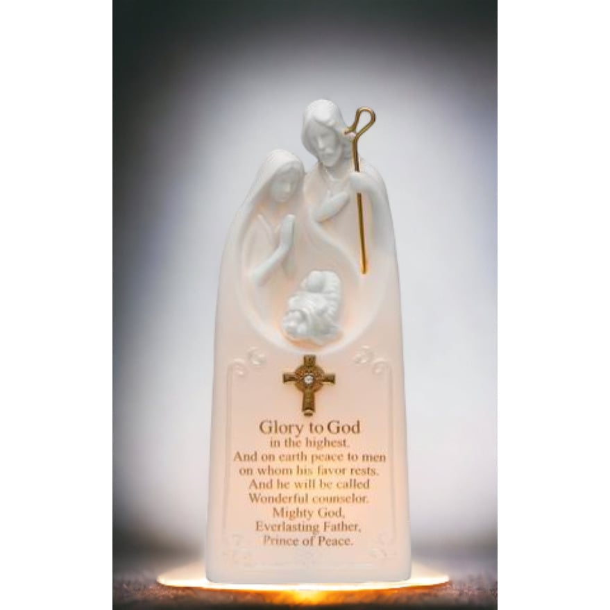 Ceramic Holy Family Nativity NightlightHome DcorReligious DcorReligious GiftChurch Dcor, Image 1