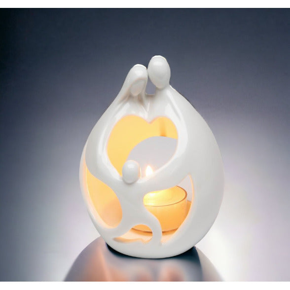 Ceramic Family Scene T-Light Candle HolderHome DcorBedroom Dcor Image 2