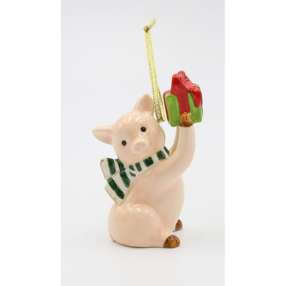 Ceramic Pig Ornament with Gift Box 2x1.75x3.5 Image 2