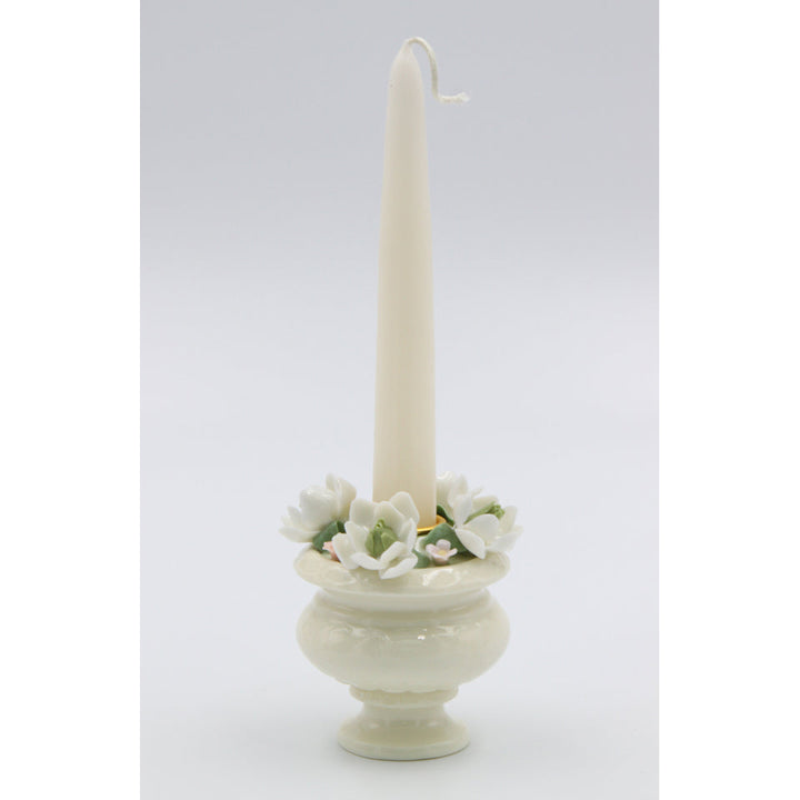 Kevins Gift Shoppe Ceramic Magnolia Flower Pedestal Candle Holder Candle NOT Included Image 3