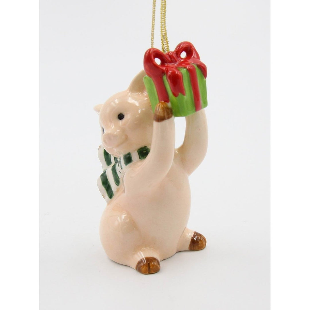 Ceramic Pig Ornament with Gift Box 2x1.75x3.5 Image 3