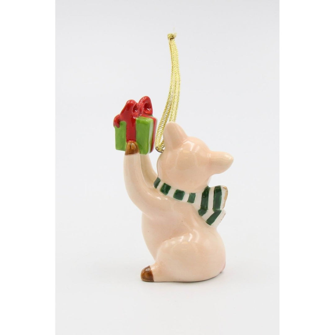 Ceramic Pig Ornament with Gift Box 2x1.75x3.5 Image 4