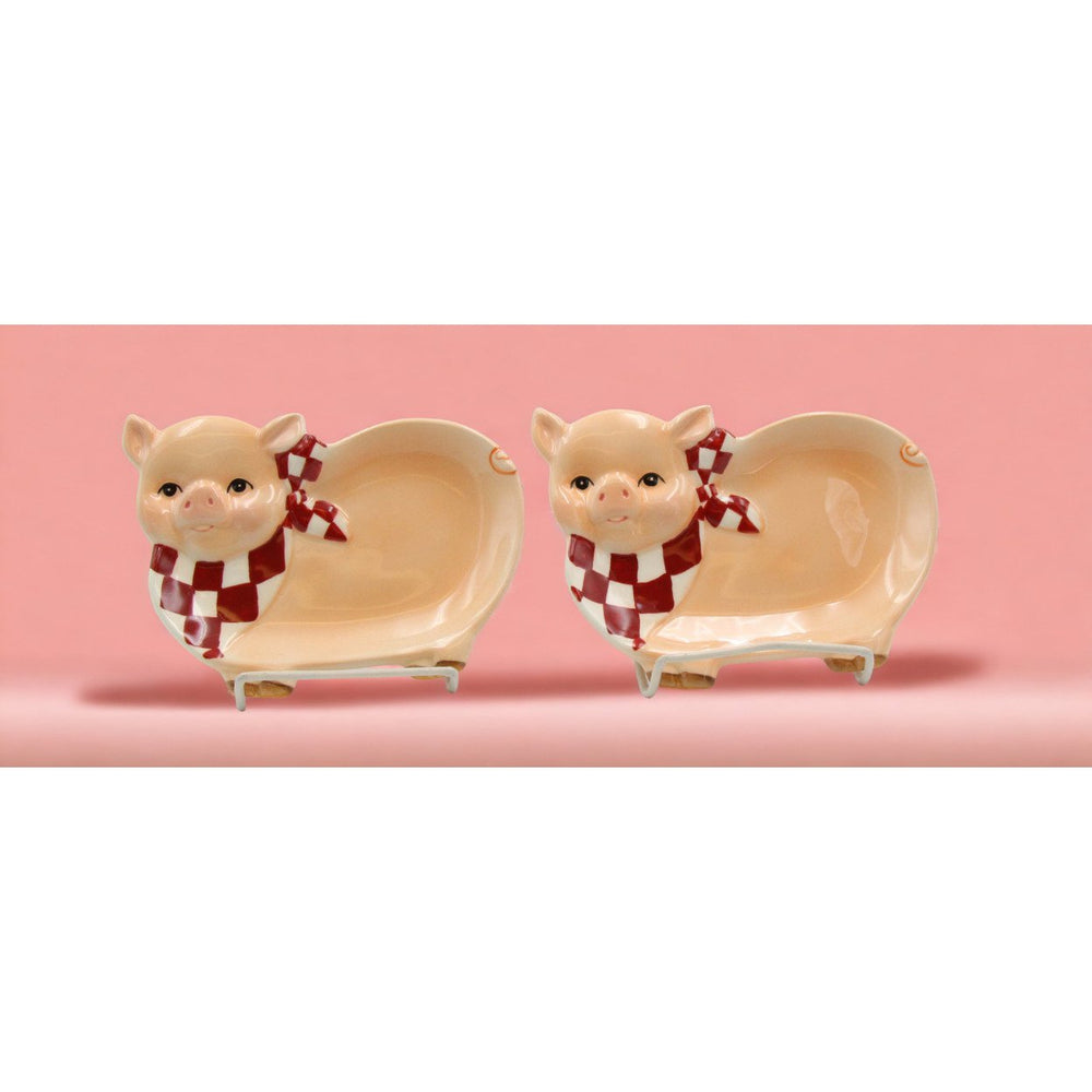 Ceramic Pig Candy Dish Set of 2 Kitchen Image 2