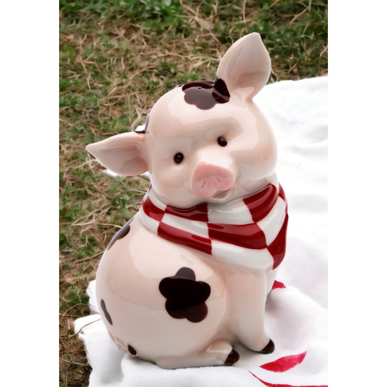 Ceramic Pig Piggy BankHome DcorKitchen DcorFarmhouse Dcor Image 2