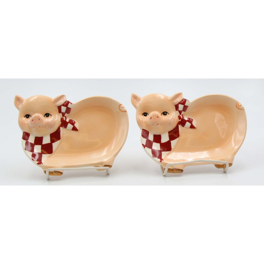 Ceramic Pig Candy Dish Set of 2 Kitchen Image 3