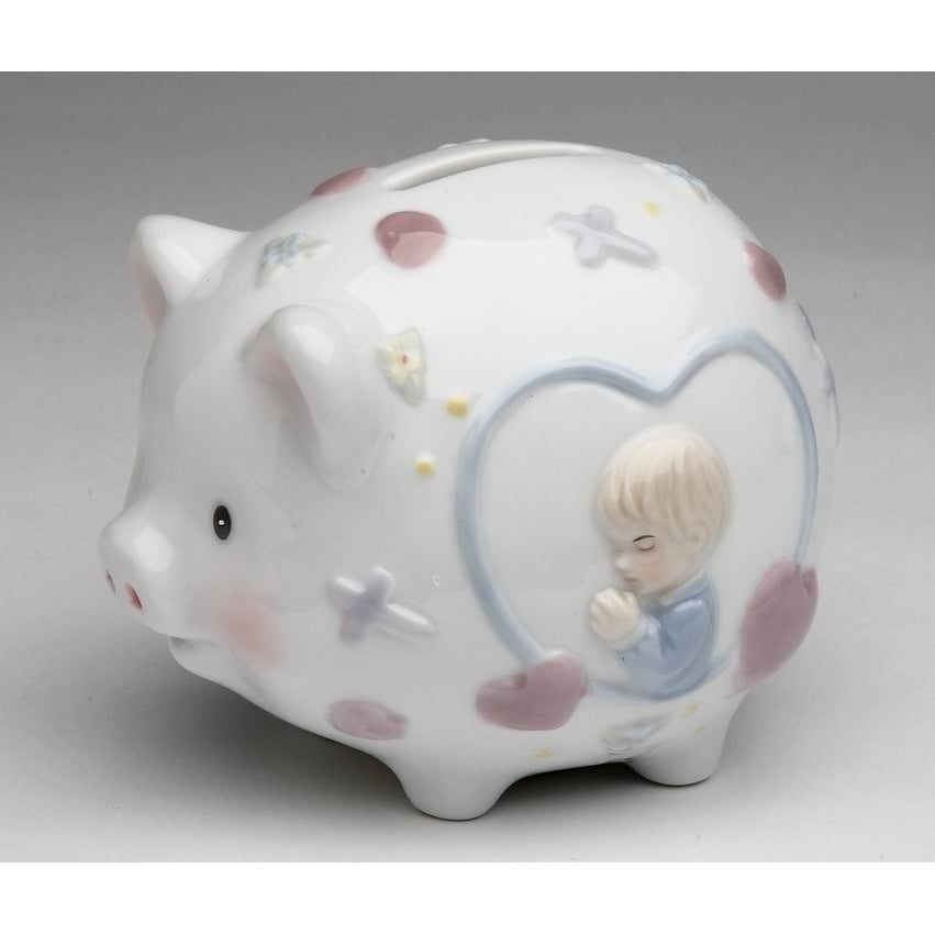 Ceramic Praying Boy Piggy BankHome DcorReligious DcorReligious GiftChurch Dcor, Image 2